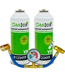 Pack gas refrigerante GASICA YF - R1234yf + manómetro
