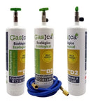 Pack 3 botellas gas refrigerante GASICA PRO D2 - R12 R134a + manguera carga 5/16"x1/4"