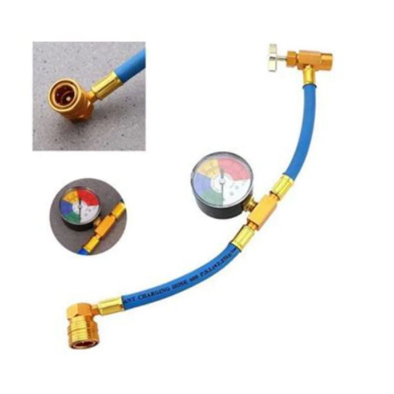 Tubo di carico con manometro R134 per auto (chiave 1/4")