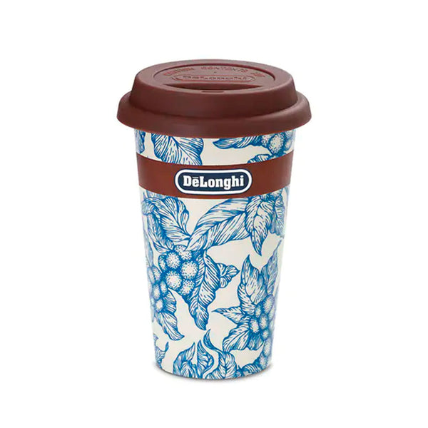 Delonghi taza térmica de cerámica y tapa de silicona Blue Flowers 300 ml  DLSC064